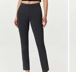 Quince Charcoal Ultra-Stretch Ponte Straight Leg Pants Size Medium